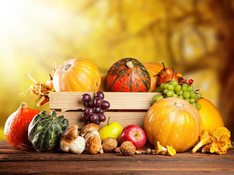 Какие фрукты и овощи есть осенью?